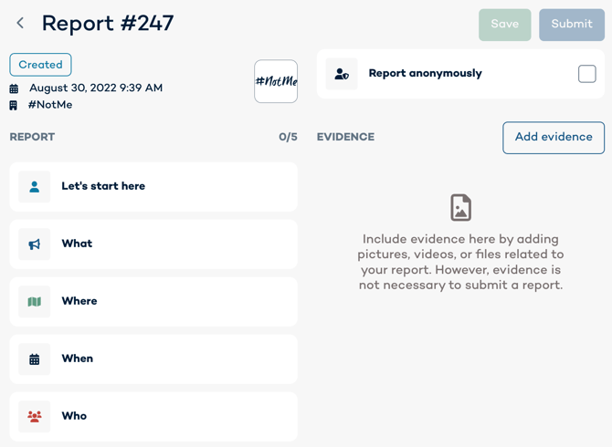 WebApp - Report Creation